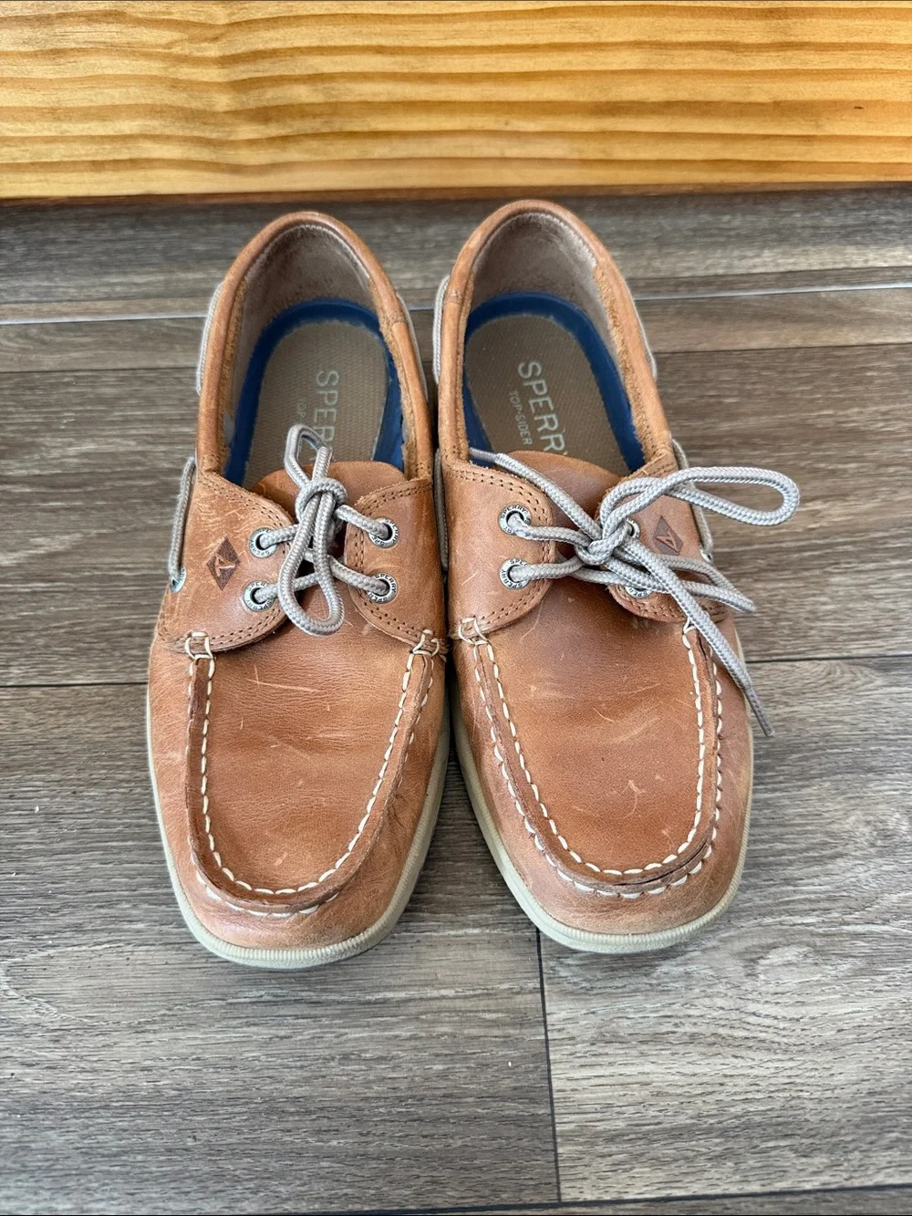 Men’s Sperry Tan Leather Boat Shoes- Size 8